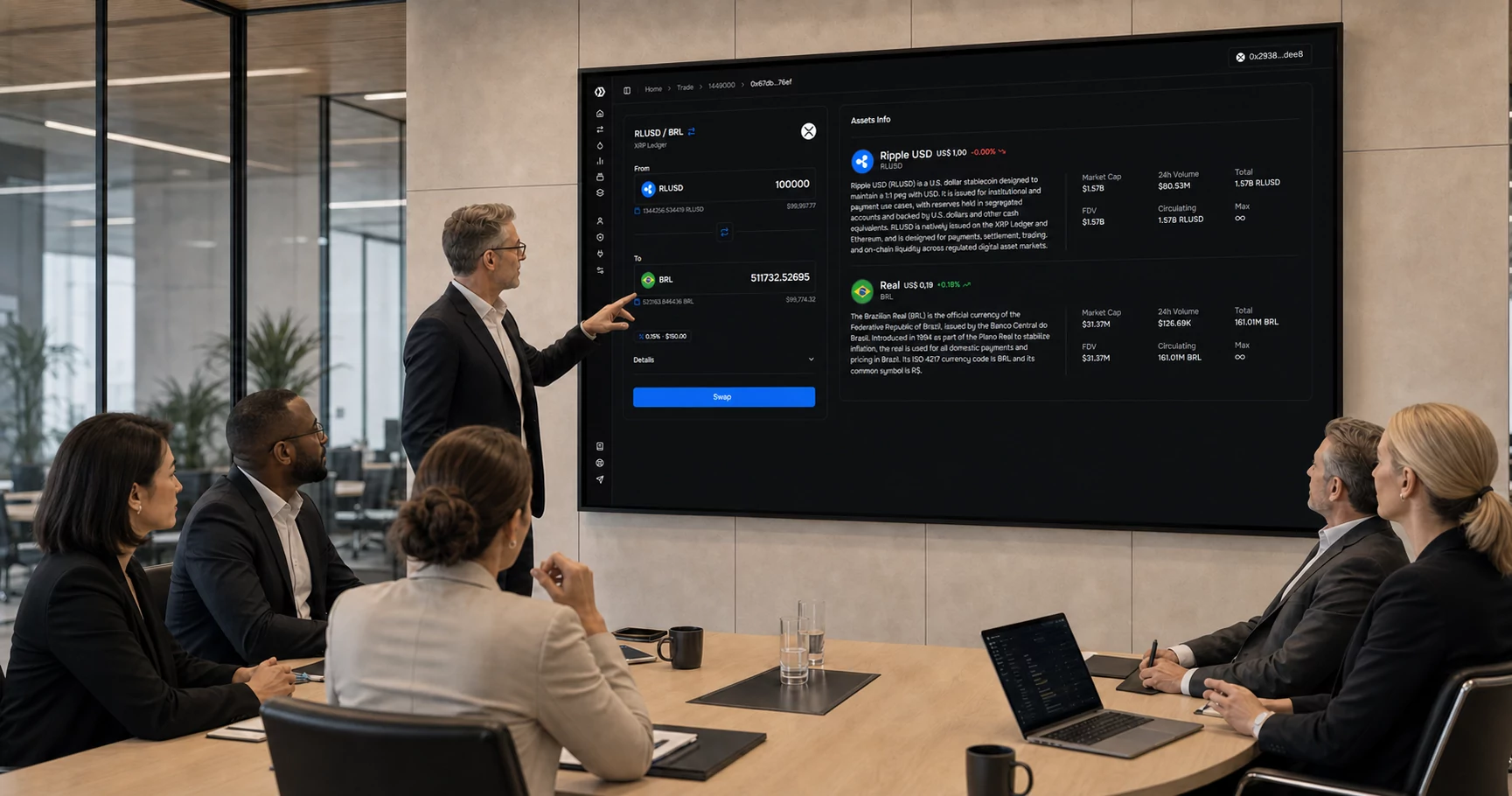 Institutional team reviewing the Levery platform